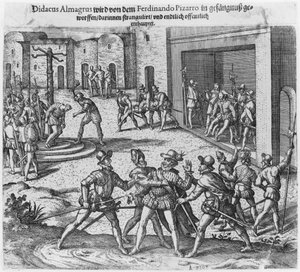 フランシスコピサロの命令によるディエゴデアルマグロの捕獲、裁判、処刑