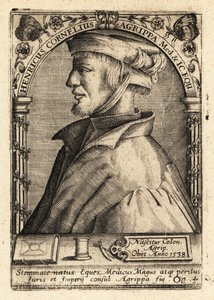 ハインリッヒ・コーネリアス・アグリッパ・フォン・ネテスハイム、ドイツの多才な人物。 作： Theodore de Bry