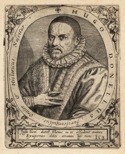ユーグ・ドノー（フランスの法学者）。 作： Theodore de Bry