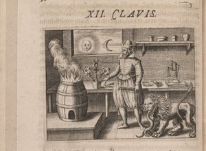 Tripvs avrevsのイラスト、つまり3つの最も選択された..パート化学者、1618 作： Theodore de Bry