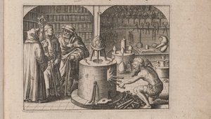 Tripvs avrevsのイラスト、つまり3つの最も選択された..パート化学者、1618 作： Theodore de Bry