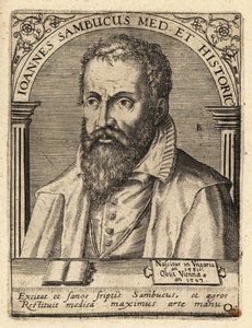 ハンガリーの人文学者、ヤーノシュ・ザンボキー 作： Theodore de Bry