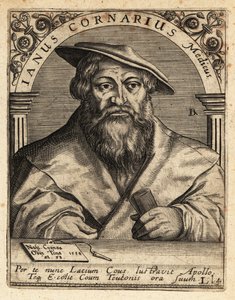 ヤヌス・コルナリウス（サクソンのヒューマニスト、c1500-1558）。 作： Theodore de Bry