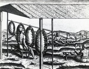 ジャワの楽器、テオドール・デ・ブライ（1528-1598）作、エングレーヴィング 作： Theodore de Bry