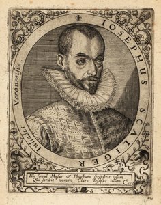 Joseph Justus Scaliger（フランスの宗教家）。 作： Theodore de Bry