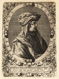 レオナルド・ブルーニ（イタリアの人文主義者、歴史家、政治家）。 作： Theodore de Bry