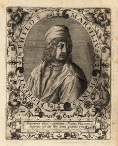 マルシリオ・フィチーノ（イタリアの学者）。 作： Theodore de Bry