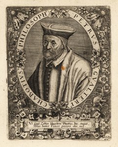 ピエール・ゴーティエ・シャボ、フランスのヒューマニスト作家。 作： Theodore de Bry