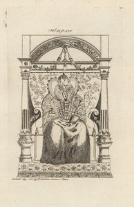 ステンドグラスに描かれたイギリス女王エリザベス1世。