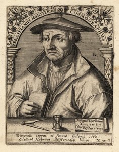 セバスチャン・ミュンスター（ドイツの宇宙学者）。 作： Theodore de Bry