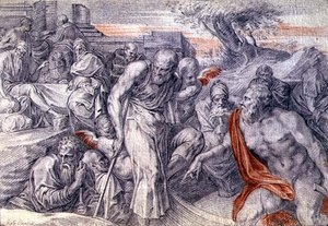 シャロンの舟」（紙に鉛筆と赤チョーク） 作： Theodore van Thulden