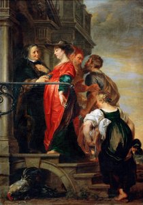 La Visitation de la Vierge Marie - The Visitation of the Blessed Virgin Mary, by Thulden, Theodoor, van (1606-1669).油彩・キャンバス、1669年以前。寸法：205x144cm。ヴィエンヌ美術史博物館 作： Theodore van Thulden