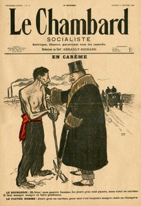Le Chambard socialiste」第10号、カラーの風刺画 作： Théophile Alexandre Steinlen