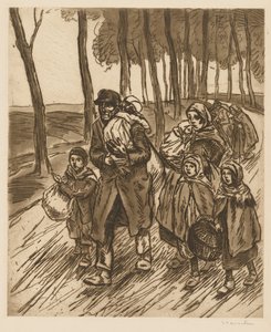 難民の家族 作： Théophile Alexandre Steinlen