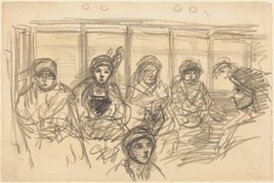 地下鉄の乗客たち 作： Théophile Alexandre Steinlen