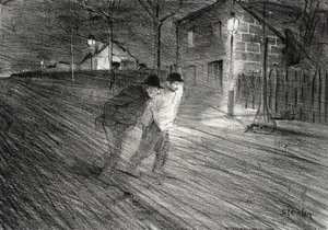コールランクール通り 作： Théophile Alexandre Steinlen