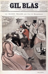 ギイ・ド・モーパッサンの「テリエの家」 - 1892年9月10日付「ジル・ブラス」誌に掲載されたスタインレンによるもの（No.15587と同じ図面）。