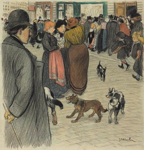 群衆を見ている 作： Théophile Alexandre Steinlen