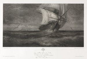 幻の船、または波の上 作： Theophile Narcisse Chauvel