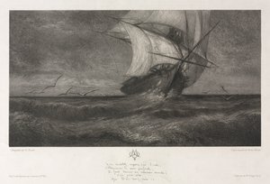 幻の船、または波の上 作： Theophile Narcisse Chauvel
