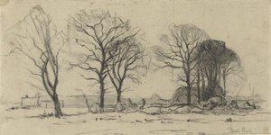 木々のある風景 作： Theophile de Bock
