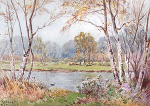 ウーズ川の晴れた日（水彩画） 作： Theresa Sylvester Stannard