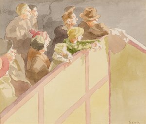 イズリントン・サーカスの観客（水彩画 作： Therese Lessore