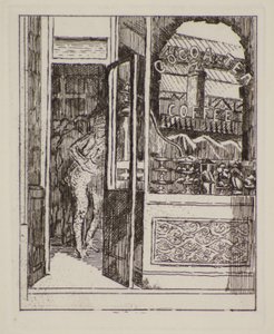 コーヒー・バー 20世紀（銅版画 作： Therese Lessore