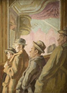 ミュージック ホールの聴衆、1945 年。 作： Therese Lessore