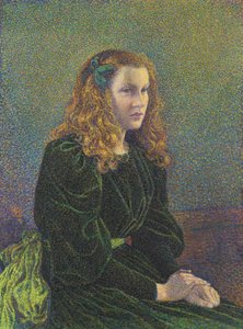 緑のドレスを着た若い女性GermaineMaréchal、1893
