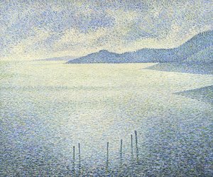 沿岸のシーン。 1892年頃 作： Théo van Rysselberghe