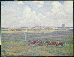 ブーローニュシュルメールの競馬場 作： Théo van Rysselberghe