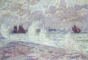 春分の海、ブーローニュシュルメール、1900 作： Théo van Rysselberghe