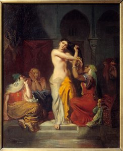 風呂から出るムーア人女性 テオドール・シャセリウ（1819-1856）による絵画 1854年 ストラスブール、Musee des Beaux Arts 作： Théodore Chassériau