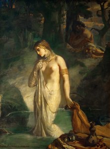 彼女のバスでのスザンナ 作： Théodore Chassériau