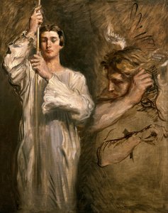クロスを保持している若い男 作： Théodore Chassériau