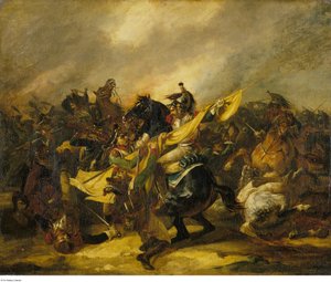 ジェリコー - 騎兵隊の突撃、1822年頃-1823年頃 作： セオドア・ジェリコー