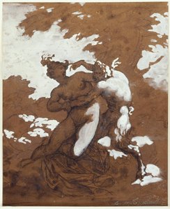 ジェリコ-サテュロスとニンフ、1817年 作： セオドア・ジェリコー