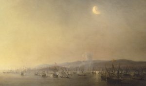 1643年9月3日、カルタヘナでの海戦（1844年、テオドール・ギュダン作