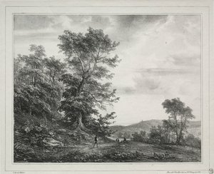 数字のある風景、1817年。 作： Jean Antoine Theodore Gudin