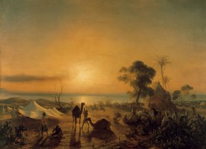 スタウエリのキャンプ、1830年。 作： Jean Antoine Theodore Gudin