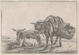 2 つのラバ 作： Théodorus van Kessel