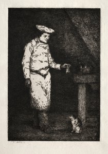 猫のお弁当。 作： Auguste Theodule Ribot