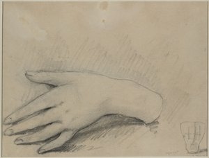 ウーマンズハンドヴァーソの研究、1800年代。 作： Auguste Theodule Ribot