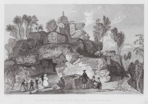 ダービシャー州、ルーターまたはルーターロックス（彫刻 作： Thomas (after) Allom