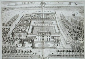 ケント州ウェスタハムのスクアリー、I.ハリスが1750年頃に彫った「Thirty Different Views of Noblemen and Gentlemen