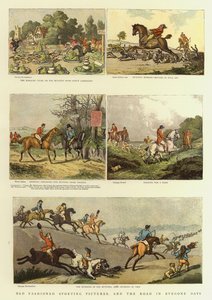 オールドファッション・スポーティング・ピクチャーズ」「白骨の道」（カラーリトグラフ 作： Thomas (after) Rowlandson