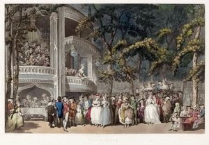 18 世紀のロンドン、ボクソール ガーデンズ 作： Thomas (after) Rowlandson