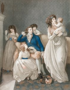18世紀後半から19世紀初頭の裕福な家族のシーン。 作： Thomas (after) Stothard