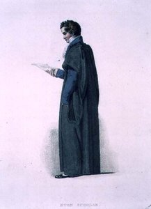 イートン奨学生、「History of the Colleges」の一部である「History of Eton College」より、J. Agarの彫刻、R. Ackermannの出版。